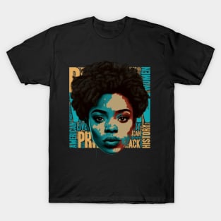 Black Women Power, African American Brown Girl T-Shirt